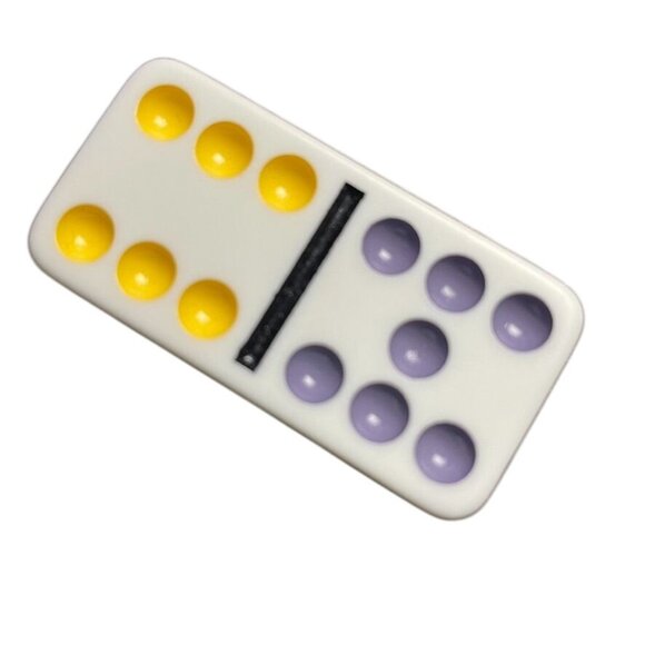 Double Twelve Dominoes Replacement Tile 7 6 Color Dot mq - Picture 2 of 3